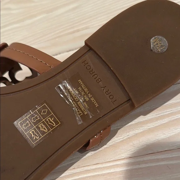 Brown Sandals Tory Burch Leather Size 7.5 - Picture 2 of 6